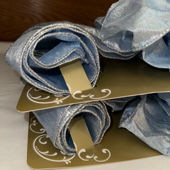 Christmas Midnight Clear Blue Tree Bow Topper Set - Picture 6 of 12